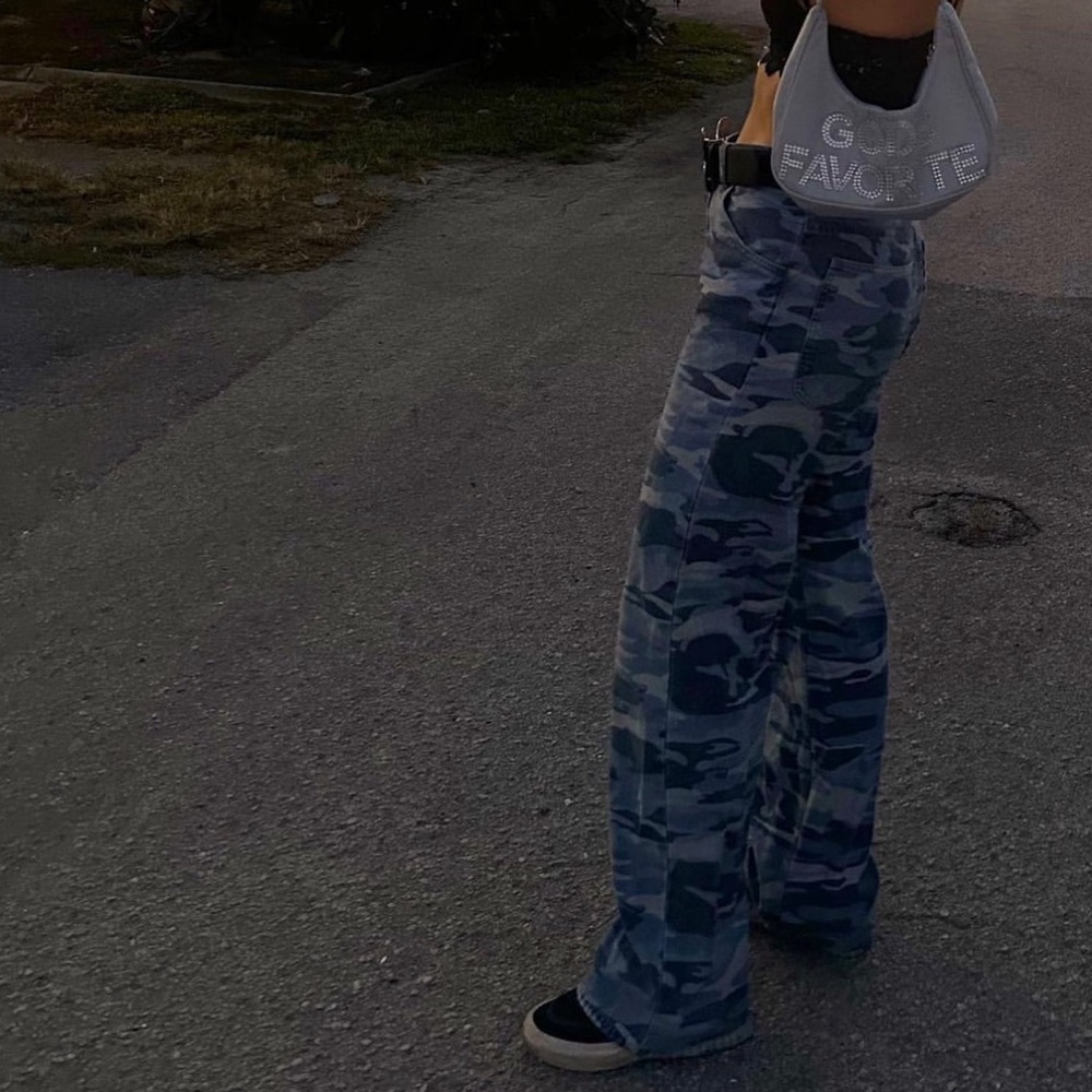 Vintage blue camo boyfriend jeans - Picture 2 of 5